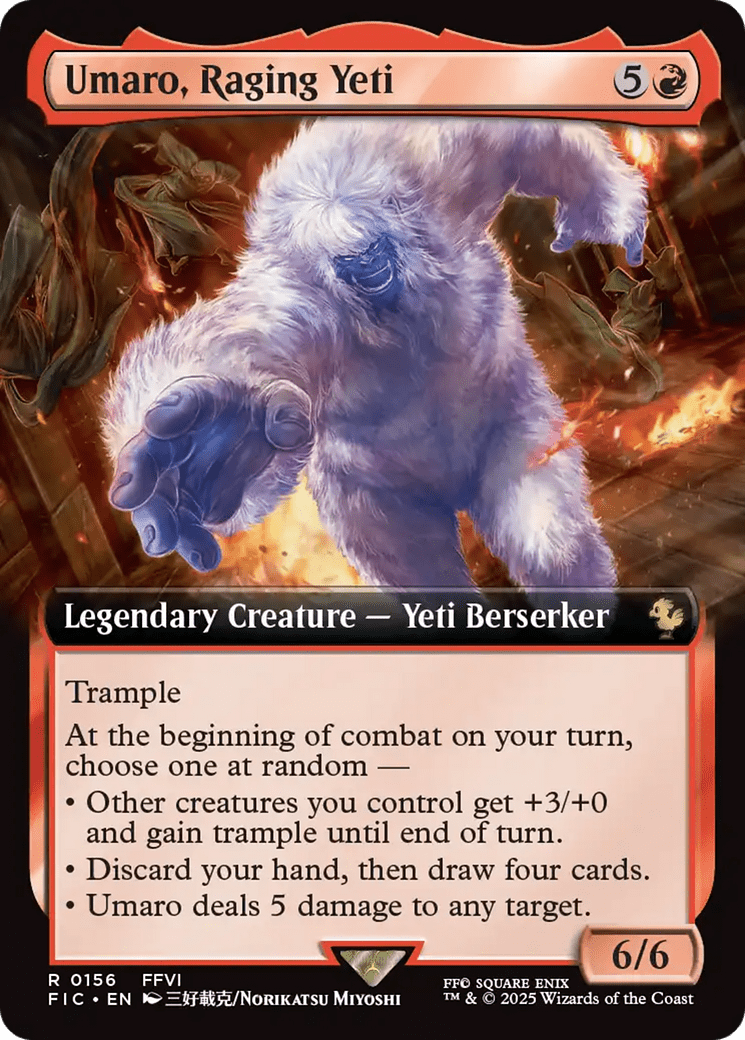 Umaro, Raging Yeti (Extended Art) [FINAL FANTASY Commander] MTG Single Magic: The Gathering  | Multizone: Comics And Games