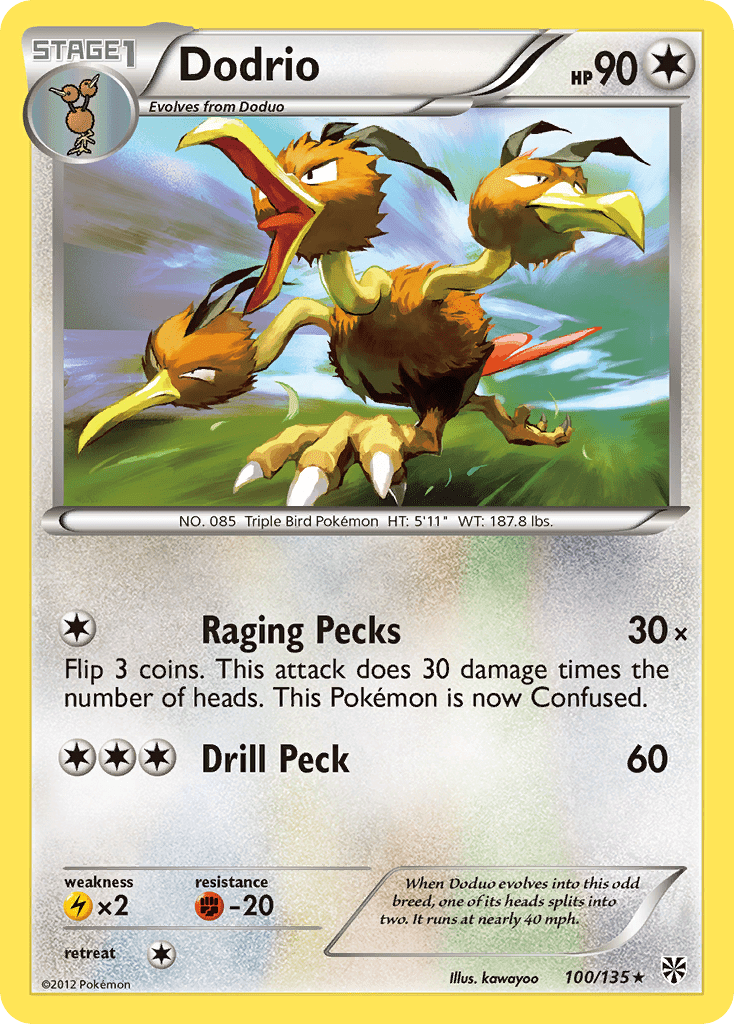 Dodrio (100/135) [Black & White: Plasma Storm] Pokemon Single Pokémon  | Multizone: Comics And Games