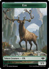 Treasure // Elk Double-Sided Token [Outlaws of Thunder Junction Tokens] MTG Single Magic: The Gathering  | Multizone: Comics And Games