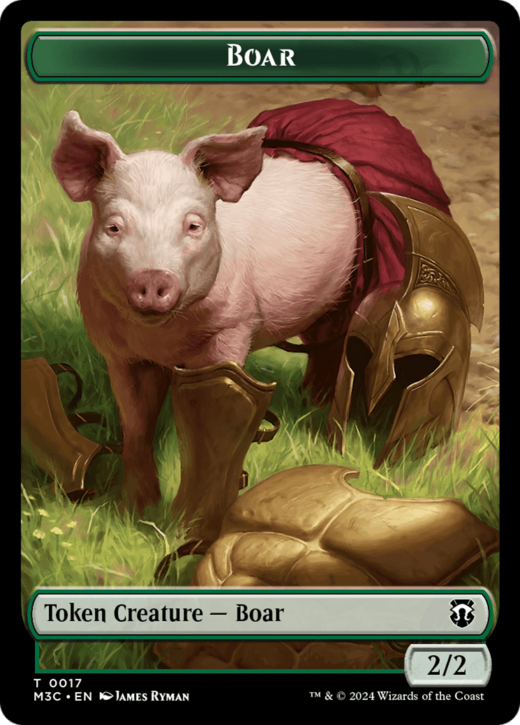 Hydra // Boar Double-Sided Token [Modern Horizons 3 Commander Tokens] MTG Single Magic: The Gathering  | Multizone: Comics And Games