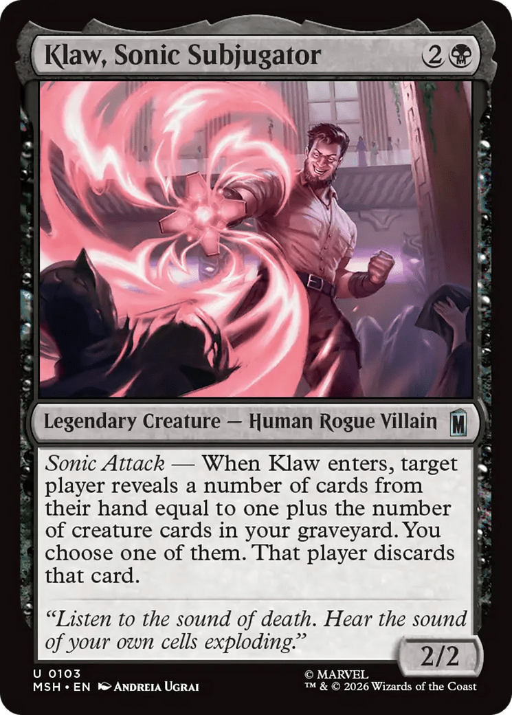 Klaw, Sonic Subjugator [Marvel Super Heroes] MTG Single Magic: The Gathering  | Multizone: Comics And Games