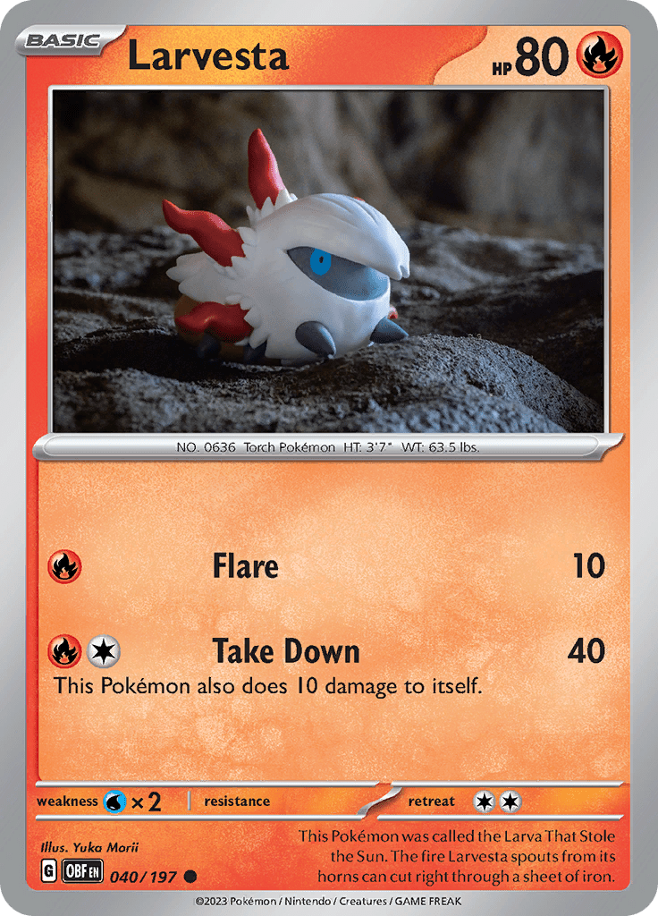 Larvesta (040/197) [Scarlet & Violet: Obsidian Flames] Pokemon Single Pokémon  | Multizone: Comics And Games