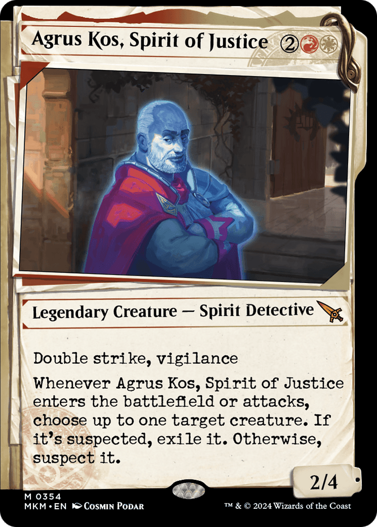 Agrus Kos, Spirit of Justice (Showcase) [Murders at Karlov Manor] MTG Single Magic: The Gathering  | Multizone: Comics And Games