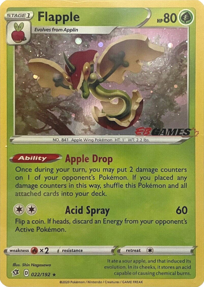 Flapple (022/192) (EB Games Exclusive) [Sword & Shield: Rebel Clash] Pokemon Single Pokémon  | Multizone: Comics And Games