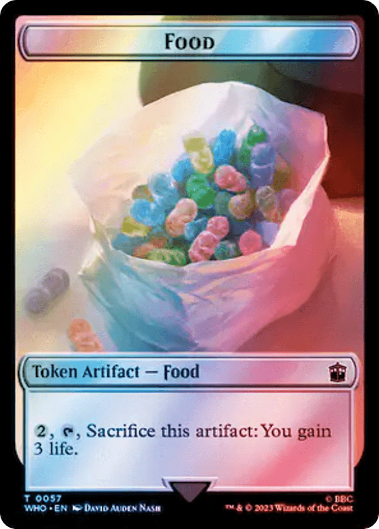 Human (0037) // Food (0057) Double-Sided Token (Surge Foil) [Doctor Who Tokens] MTG Single Magic: The Gathering  | Multizone: Comics And Games