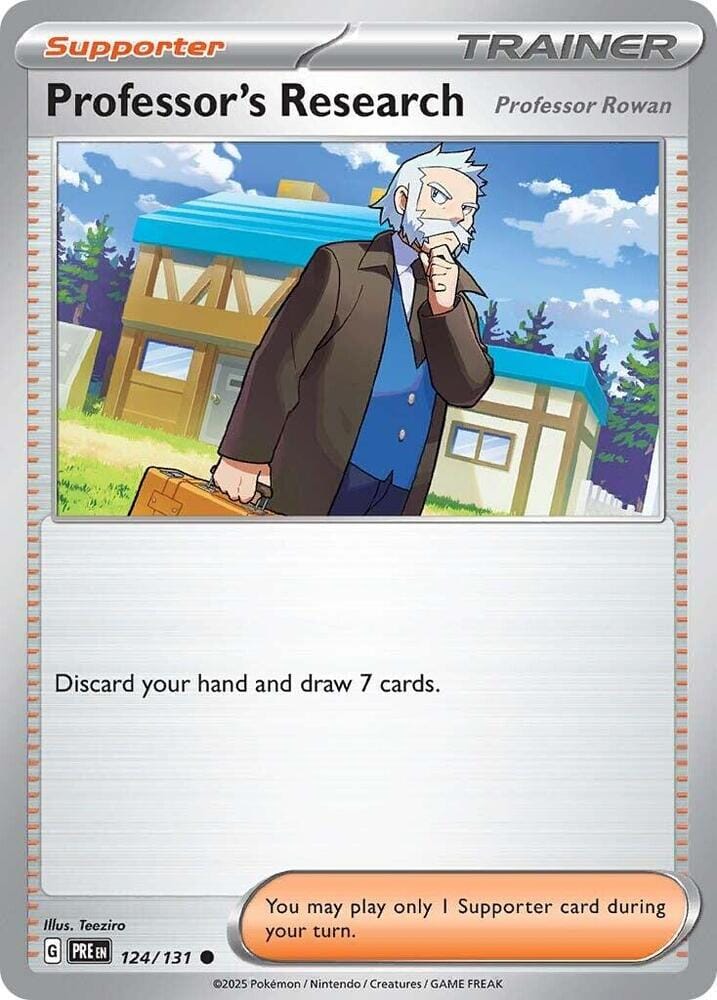 Professor's Research (124/131) [Professor Rowan] [Scarlet & Violet: Prismatic Evolutions] Pokemon Single Pokémon  | Multizone: Comics And Games