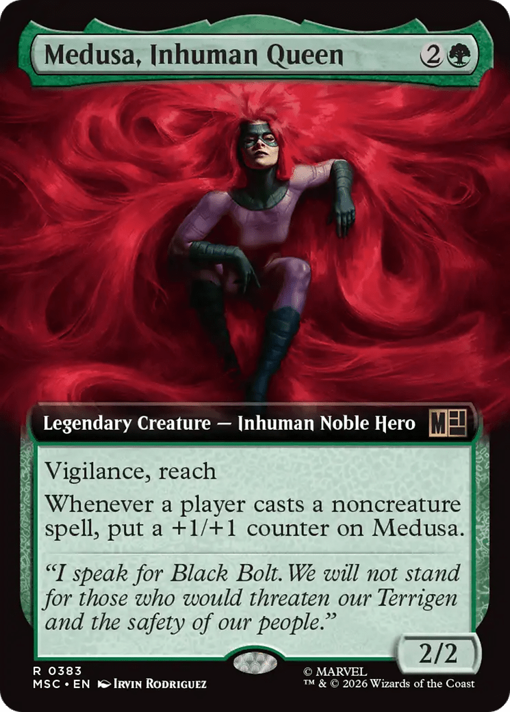 Medusa, Inhuman Queen (Extended Art) [Marvel Super Heroes Commander] MTG Single Magic: The Gathering  | Multizone: Comics And Games