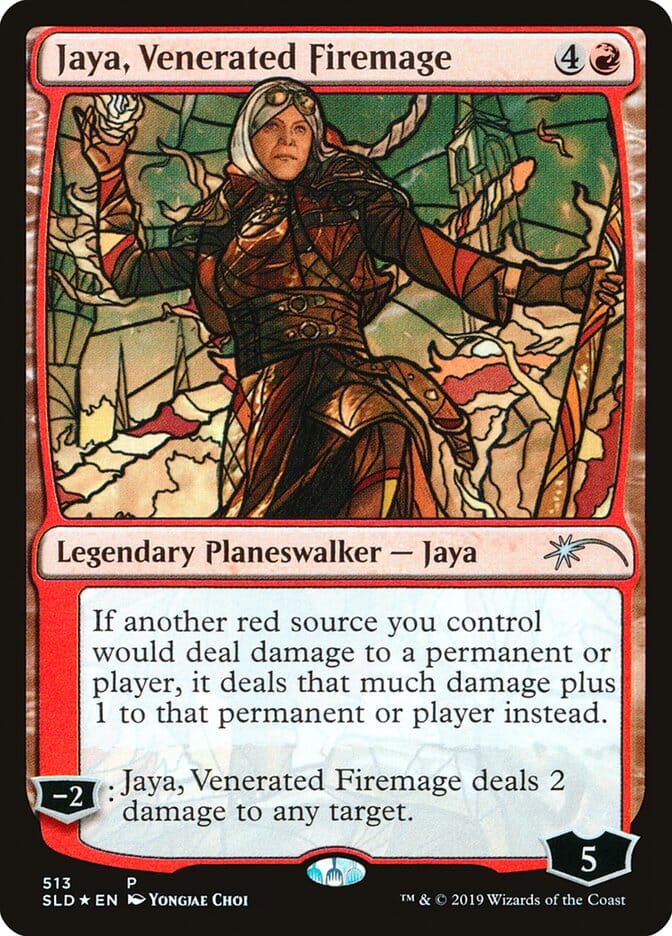 Jaya, Venerated Firemage (Stained Glass) [Secret Lair Drop Promos] MTG Single Magic: The Gathering  | Multizone: Comics And Games