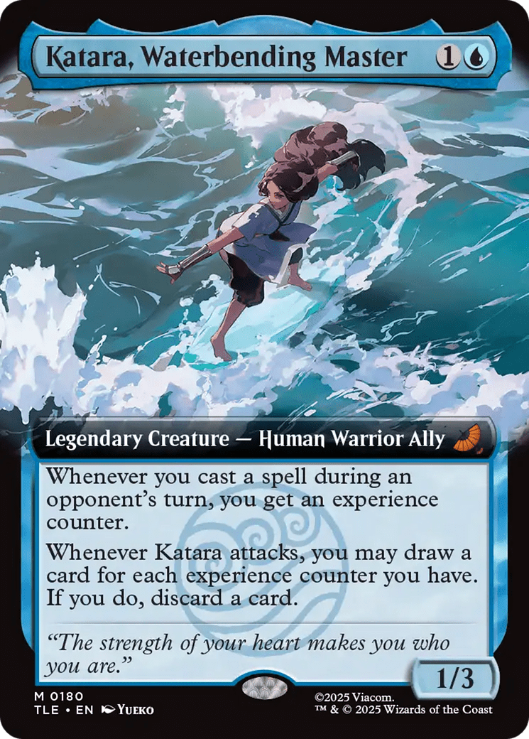 Katara, Waterbending Master (Extended Art) [Avatar: The Last Airbender: Eternal-Legal] MTG Single Magic: The Gathering  | Multizone: Comics And Games
