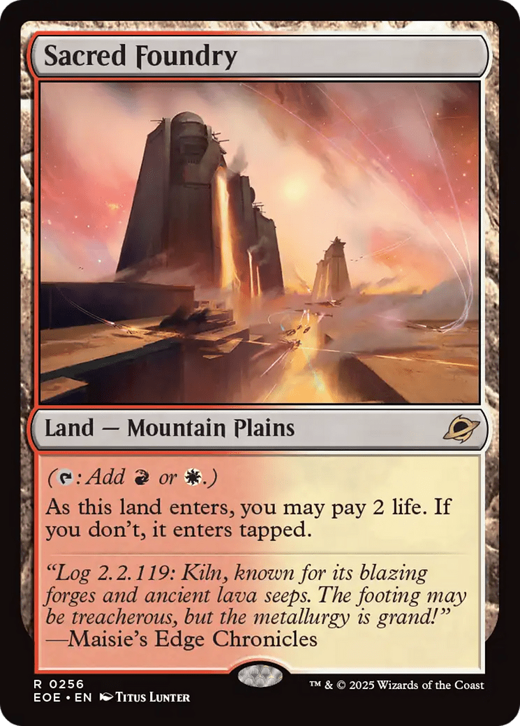 Sacred Foundry [Edge of Eternities] MTG Single Magic: The Gathering  | Multizone: Comics And Games