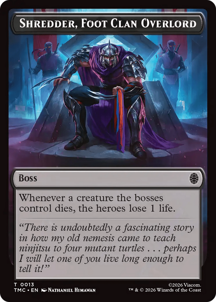 Shredder, Foot Clan Overlord [Teenage Mutant Ninja Turtles Commander Tokens] MTG Single Magic: The Gathering  | Multizone: Comics And Games