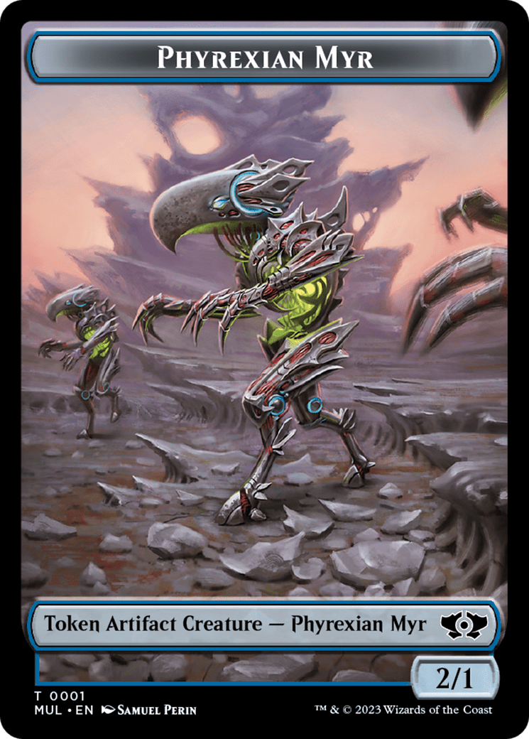 Phyrexian Myr // Knight Double-Sided Token [March of the Machine Tokens] MTG Single Magic: The Gathering  | Multizone: Comics And Games