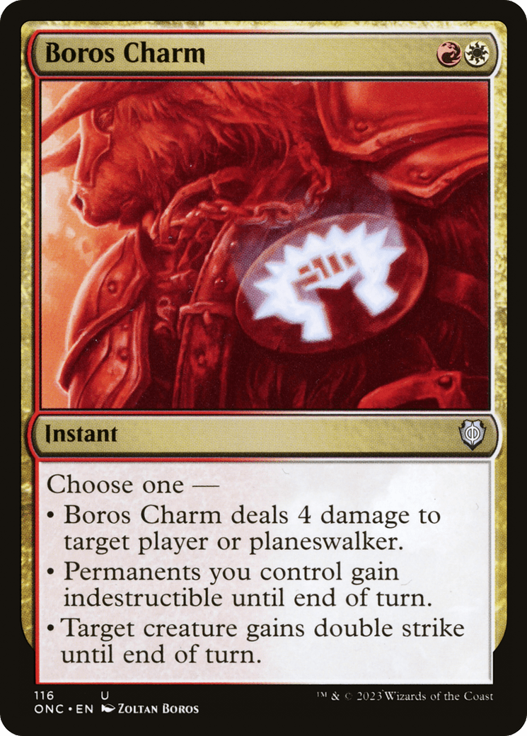 Boros Charm [Phyrexia: All Will Be One Commander] MTG Single Magic: The Gathering  | Multizone: Comics And Games
