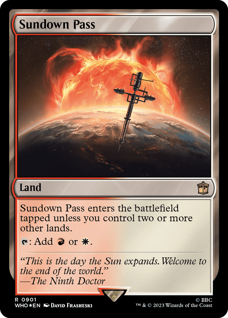 Sundown Pass (Surge Foil) [Doctor Who] MTG Single Magic: The Gathering  | Multizone: Comics And Games