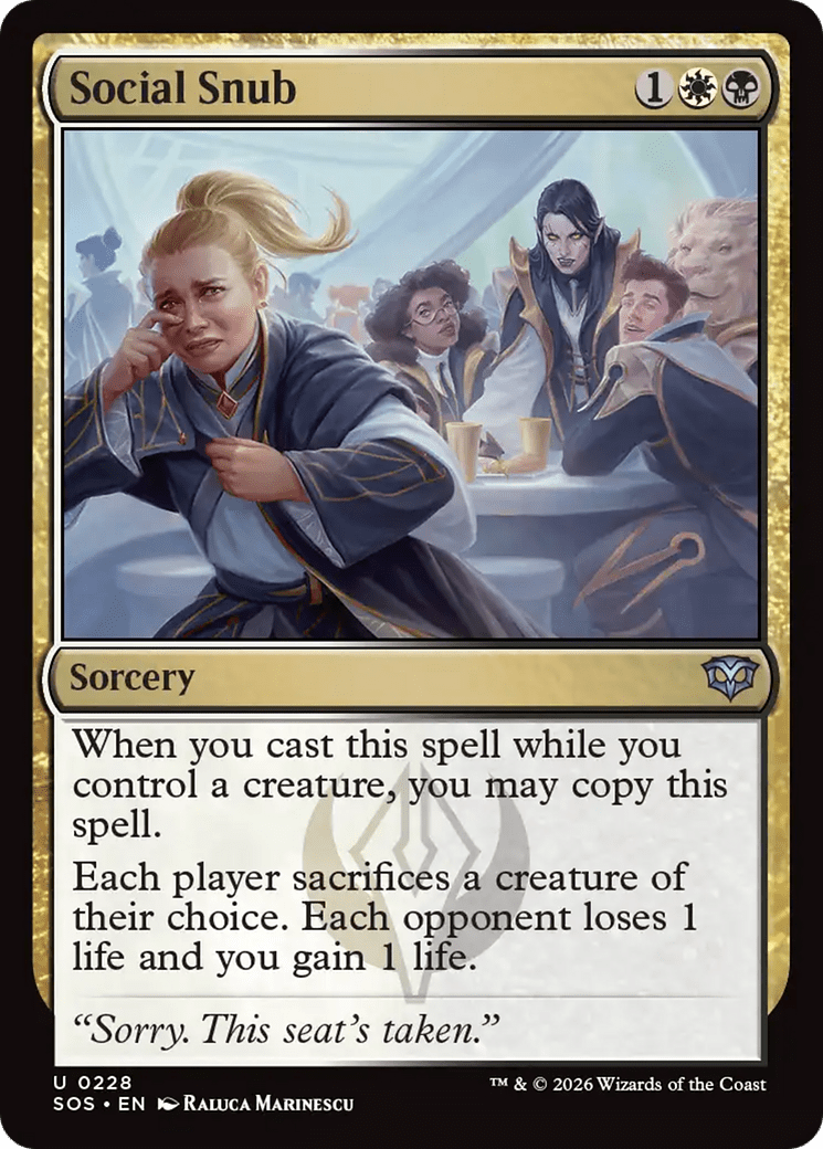 Social Snub [Secrets of Strixhaven] MTG Single Magic: The Gathering  | Multizone: Comics And Games