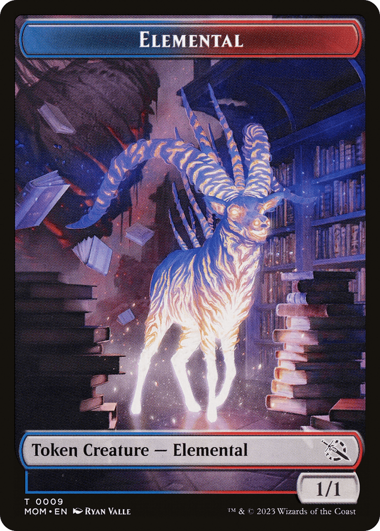 Elemental (09) // Dinosaur Double-Sided Token [March of the Machine Tokens] MTG Single Magic: The Gathering  | Multizone: Comics And Games