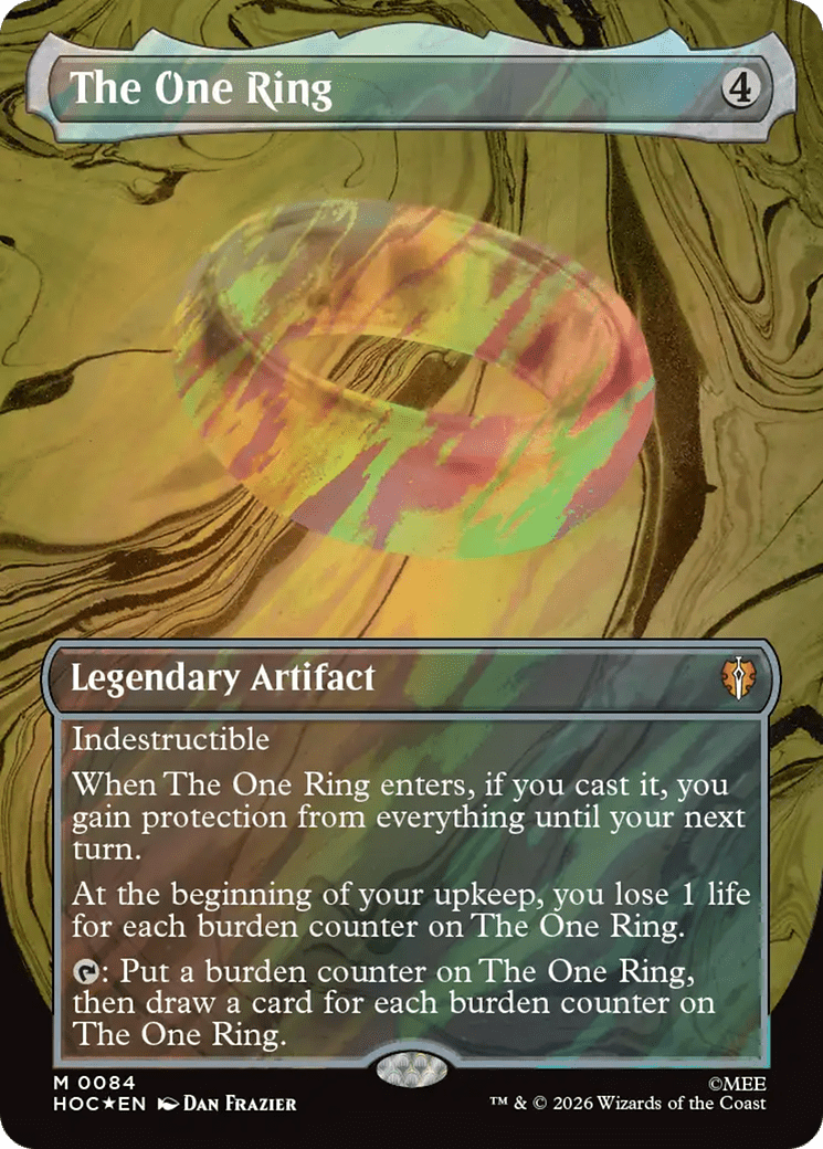 The One Ring (Borderless) (Surge Foil) [The Hobbit] MTG Single Magic: The Gathering  | Multizone: Comics And Games
