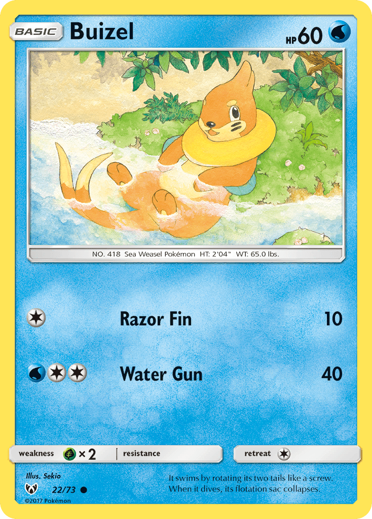 Buizel (22/73) [Sun & Moon: Shining Legends] Pokemon Single Pokémon  | Multizone: Comics And Games