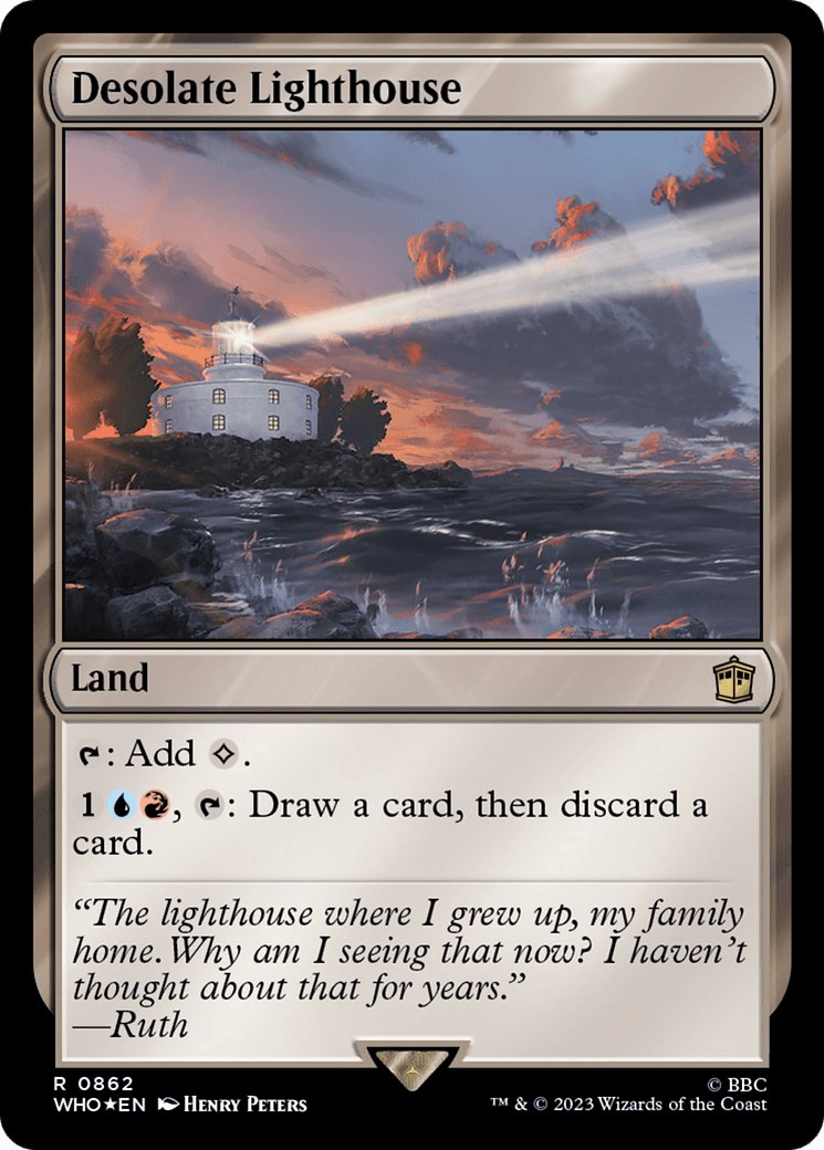 Desolate Lighthouse (Surge Foil) [Doctor Who] MTG Single Magic: The Gathering  | Multizone: Comics And Games