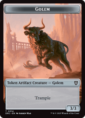 Golem (0014) // Thopter (0010) Double-Sided Token [Aetherdrift Tokens] MTG Single Magic: The Gathering  | Multizone: Comics And Games