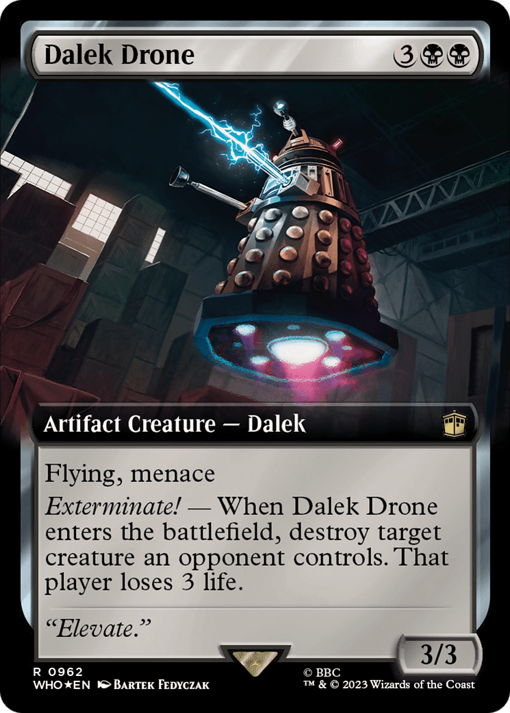 Dalek Drone (Extended Art) (Surge Foil) [Doctor Who] MTG Single Magic: The Gathering  | Multizone: Comics And Games