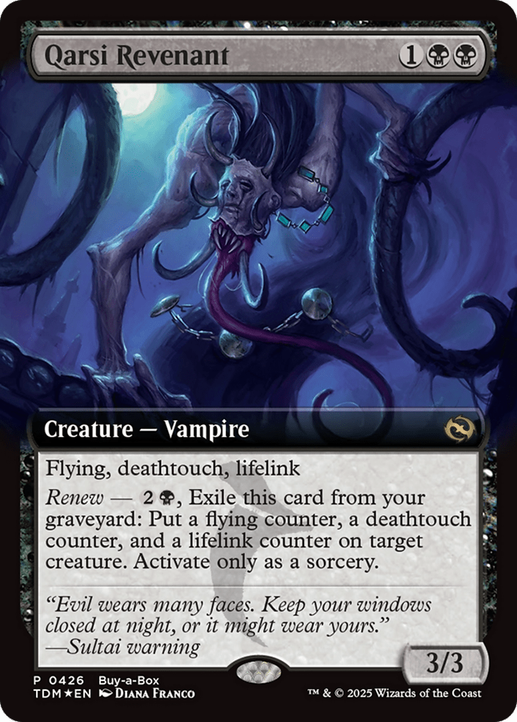 Qarsi Revenant (Extended Art) (Buy-A-Box) [Tarkir: Dragonstorm Promos] MTG Single Magic: The Gathering  | Multizone: Comics And Games