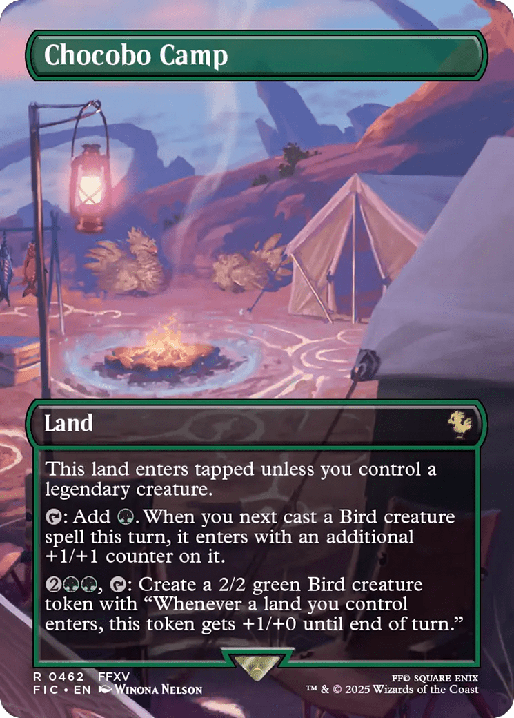 Chocobo Camp (Borderless) [FINAL FANTASY Commander] MTG Single Magic: The Gathering  | Multizone: Comics And Games
