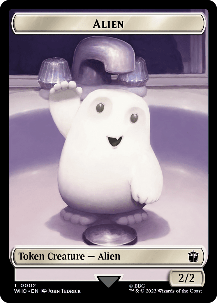 Alien // Alien Salamander Double-Sided Token [Doctor Who Tokens] MTG Single Magic: The Gathering  | Multizone: Comics And Games