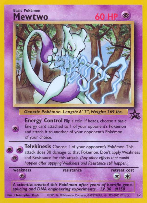 Mewtwo (12) [Wizards of the Coast: Black Star Promos] Pokemon Single Pokémon  | Multizone: Comics And Games