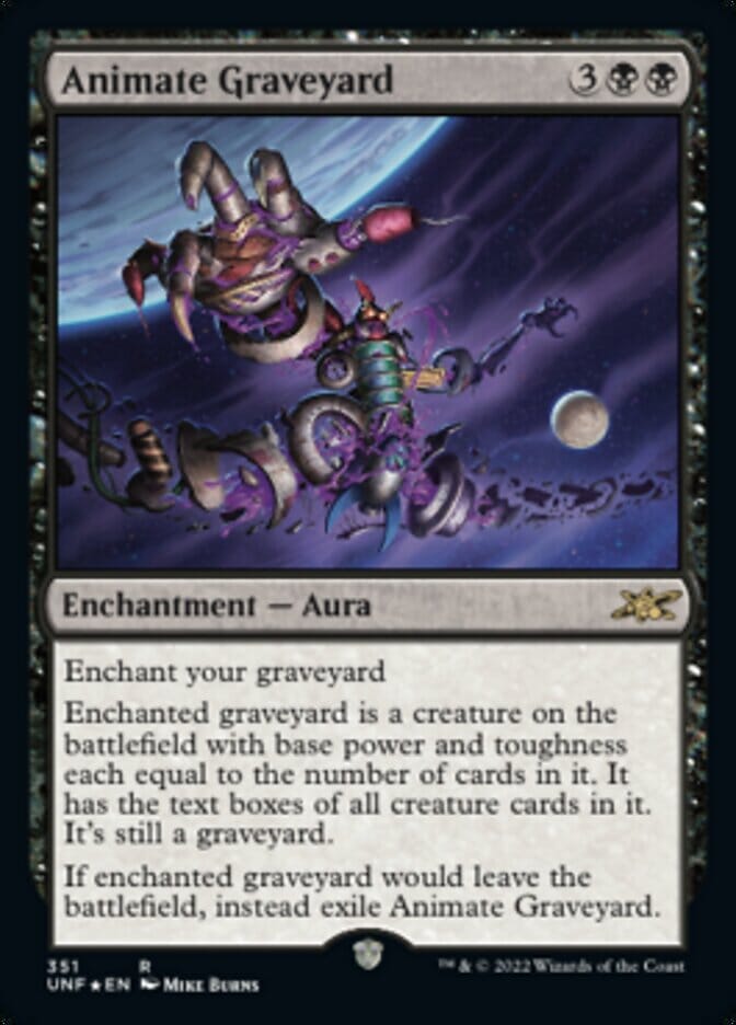Animate Graveyard (Galaxy Foil) [Unfinity] MTG Single Magic: The Gathering  | Multizone: Comics And Games