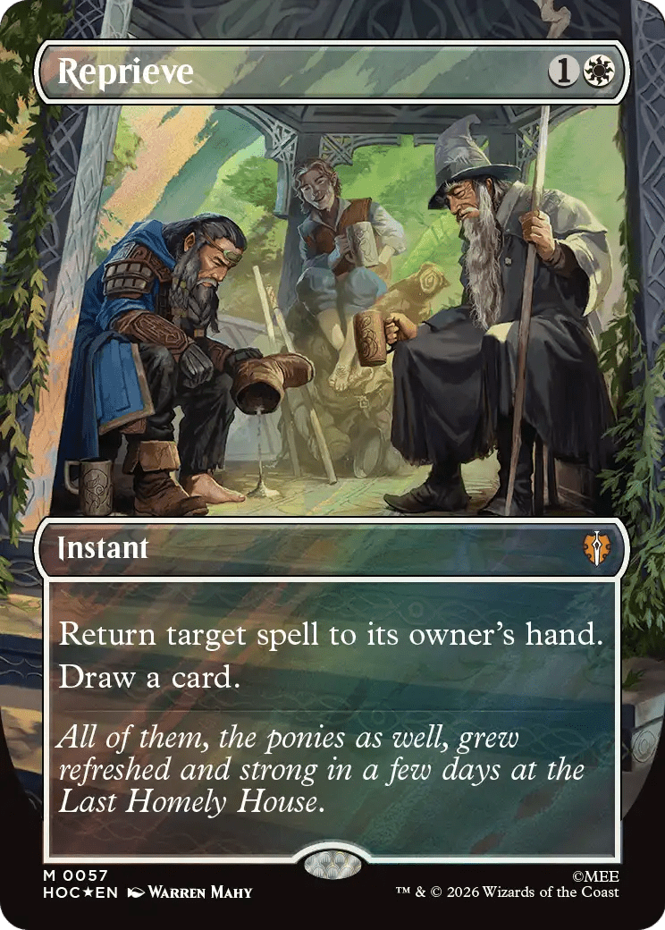 Reprieve (Borderless) (Surge Foil) [The Hobbit: Eternal-Legal] MTG Single Magic: The Gathering  | Multizone: Comics And Games