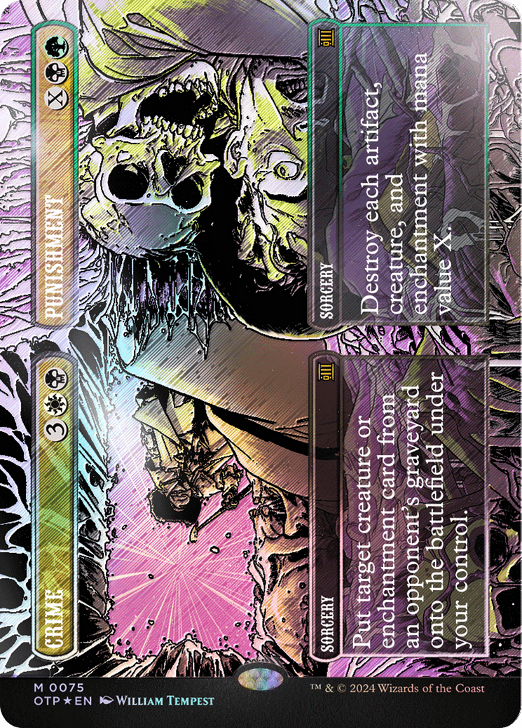 Crime // Punishment (Textured Foil) [Outlaws of Thunder Junction: Breaking News] MTG Single Magic: The Gathering  | Multizone: Comics And Games