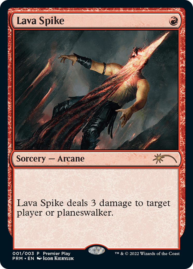 Lava Spike (Premier Play) [Pro Tour Promos] MTG Single Magic: The Gathering  | Multizone: Comics And Games