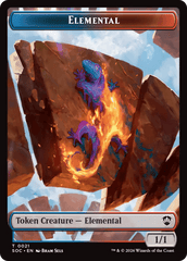 Elemental (0021) // Phyrexian Myr Double-Sided Token [Secrets of Strixhaven Commander Tokens] MTG Single Magic: The Gathering  | Multizone: Comics And Games
