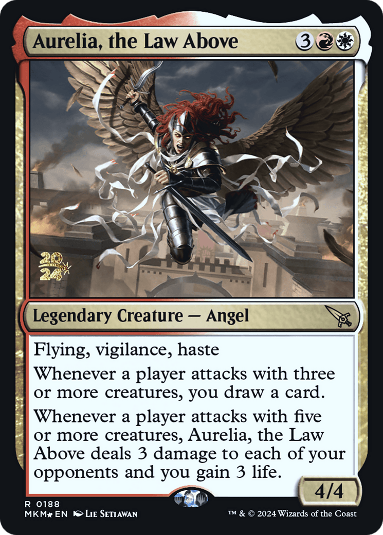 Aurelia, the Law Above [Murders at Karlov Manor Prerelease Promos] MTG Single Magic: The Gathering  | Multizone: Comics And Games