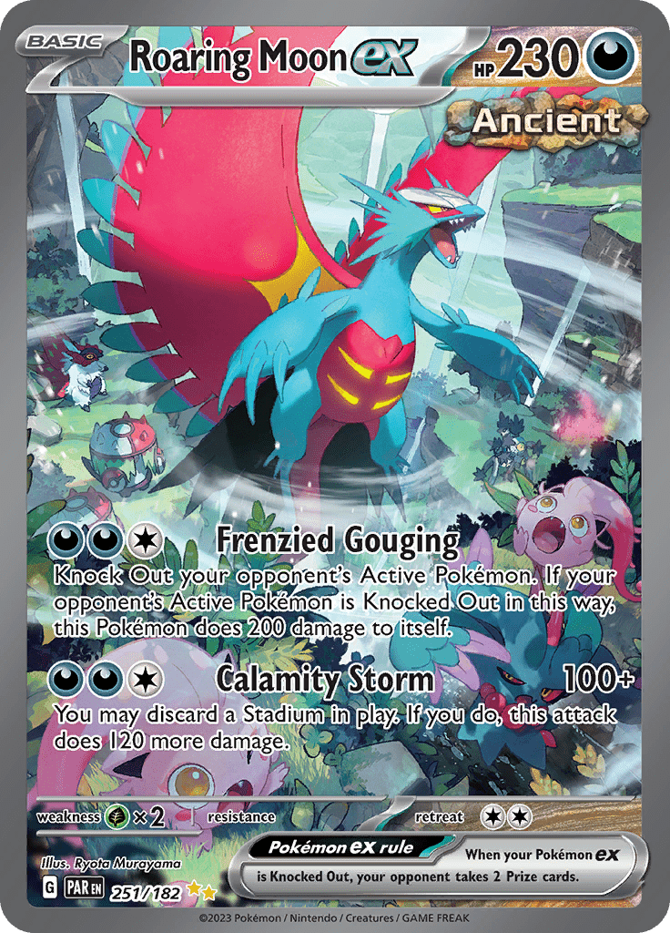 Roaring Moon ex (251/182) [Scarlet & Violet: Paradox Rift] Pokemon Single Pokémon  | Multizone: Comics And Games