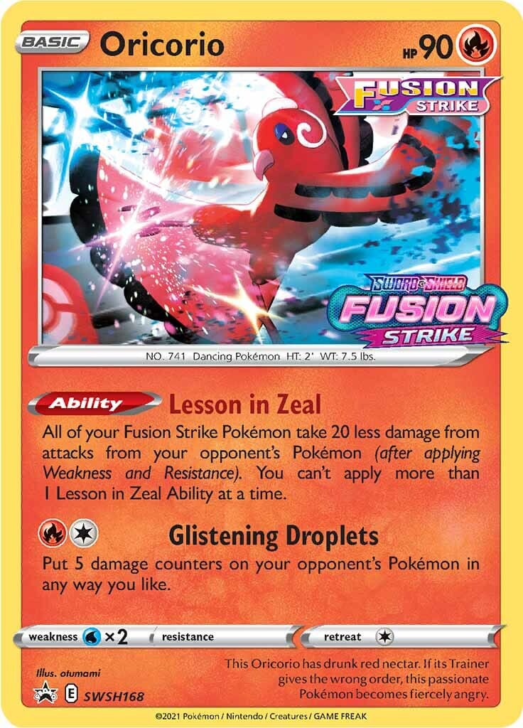 Oricorio (SWSH168) (Prerelease Promo) [Sword & Shield: Black Star Promos] Pokemon Single Pokémon  | Multizone: Comics And Games