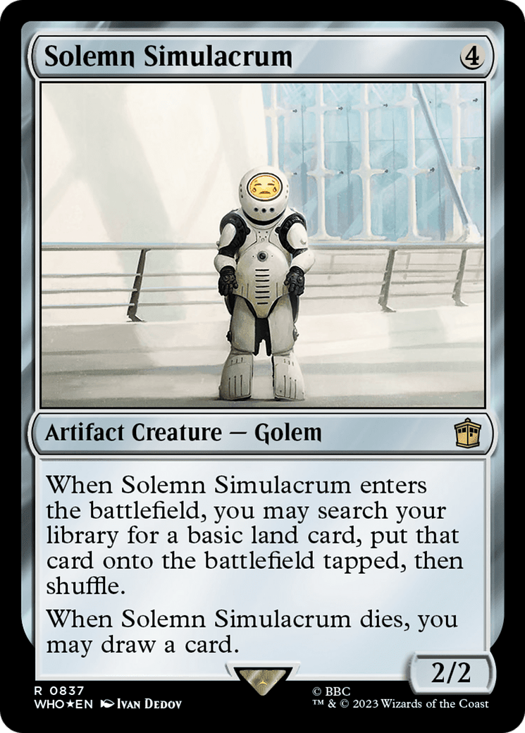 Solemn Simulacrum (Surge Foil) [Doctor Who] MTG Single Magic: The Gathering  | Multizone: Comics And Games