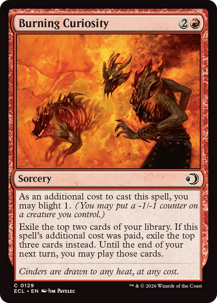 Burning Curiosity [Lorwyn Eclipsed] MTG Single Magic: The Gathering  | Multizone: Comics And Games