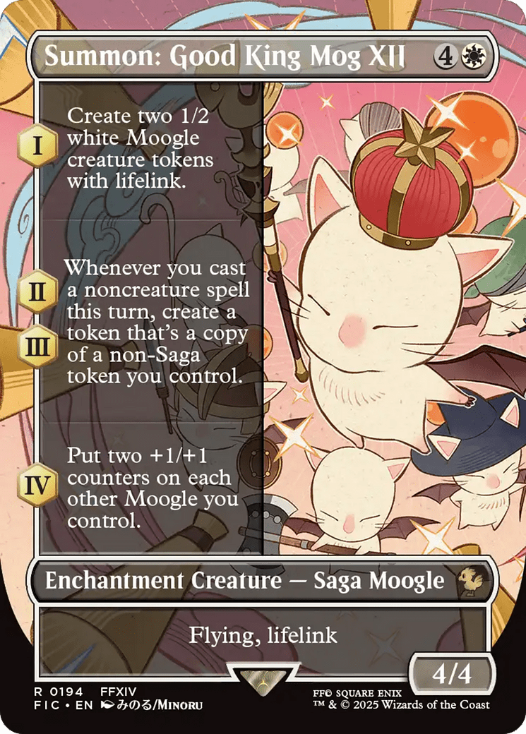 Summon: Good King Mog XII (Borderless) [FINAL FANTASY Commander] MTG Single Magic: The Gathering  | Multizone: Comics And Games
