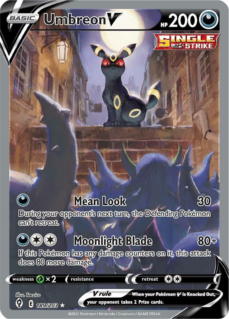 Umbreon V (189/203) [Sword & Shield: Evolving Skies] Pokemon Single Pokémon  | Multizone: Comics And Games