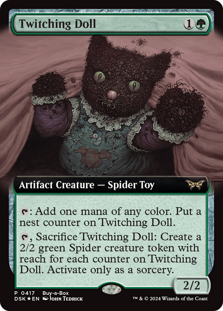 Twitching Doll (Extended Art) (Buy-a-box) [Duskmourn: House of Horror Promos] MTG Single Magic: The Gathering  | Multizone: Comics And Games