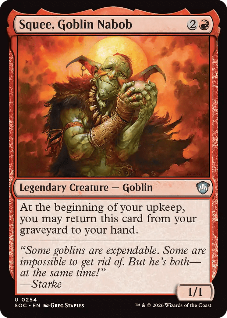 Squee, Goblin Nabob [Secrets of Strixhaven Commander] MTG Single Magic: The Gathering  | Multizone: Comics And Games