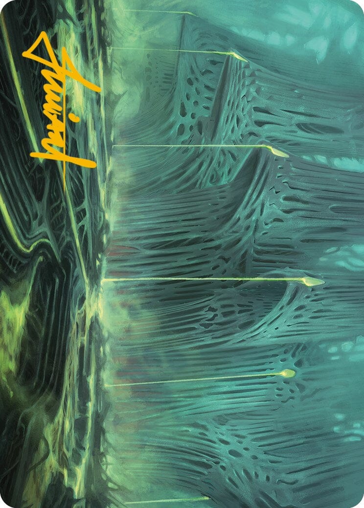 Swamp Art Card (Gold-Stamped Signature) [Phyrexia: All Will Be One Art Series] MTG Single Magic: The Gathering  | Multizone: Comics And Games