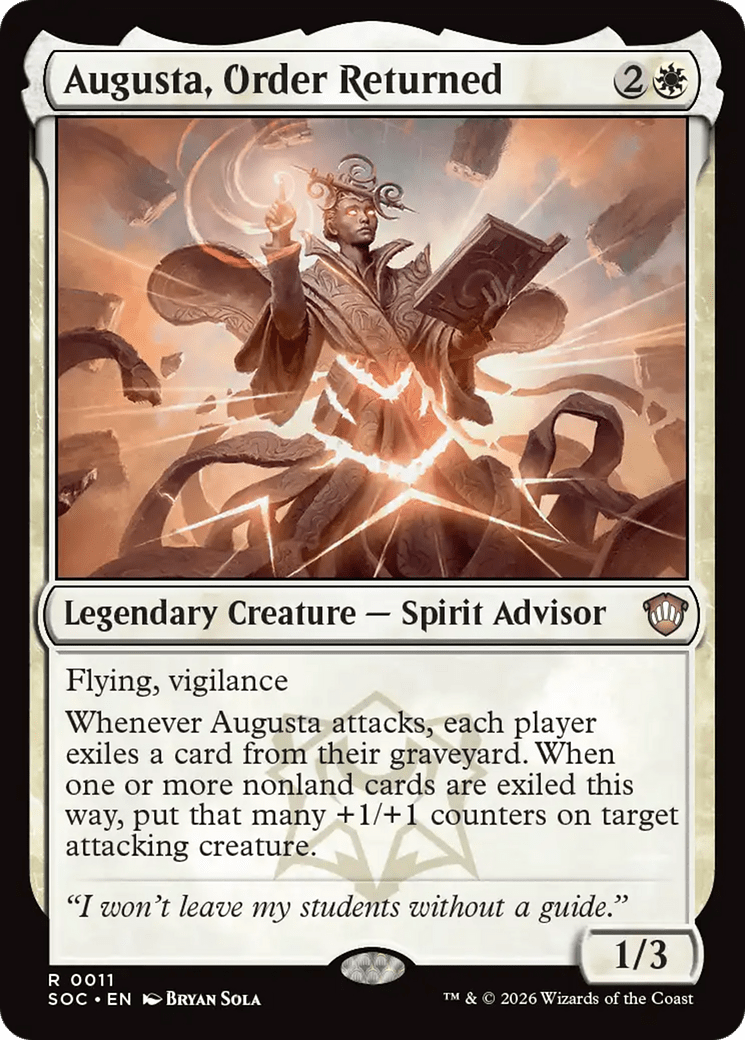 Augusta, Order Returned [Secrets of Strixhaven Commander] MTG Single Magic: The Gathering  | Multizone: Comics And Games