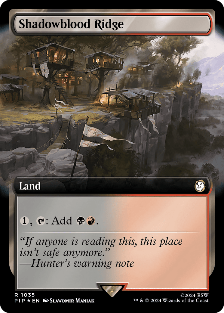 Shadowblood Ridge (Extended Art) (Surge Foil) [Fallout] MTG Single Magic: The Gathering  | Multizone: Comics And Games