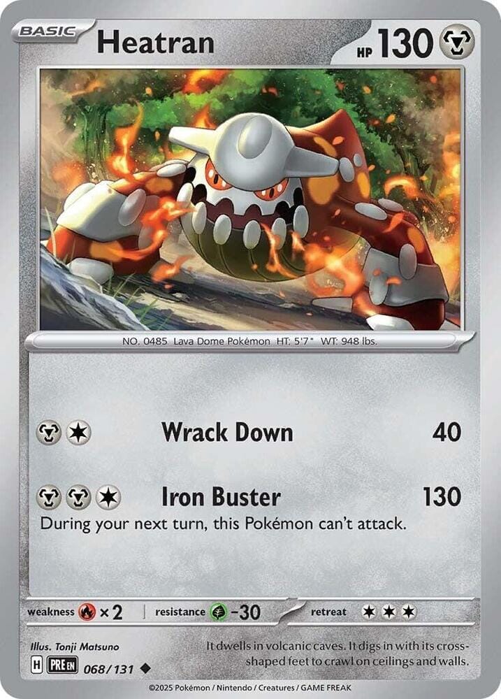 Heatran (068/131) [Scarlet & Violet: Prismatic Evolutions] Pokemon Single Pokémon  | Multizone: Comics And Games