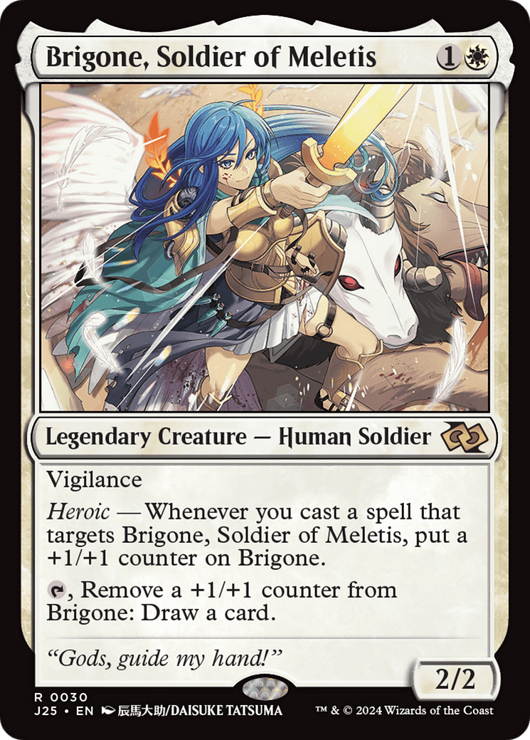 Brigone, Soldier of Meletis (Anime) [Foundations Jumpstart] MTG Single Magic: The Gathering  | Multizone: Comics And Games