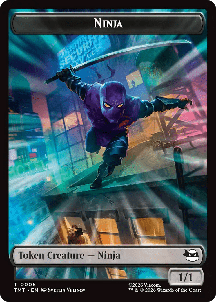 Treasure // Ninja Double-Sided Token [Teenage Mutant Ninja Turtles Commander Tokens] MTG Single Magic: The Gathering  | Multizone: Comics And Games