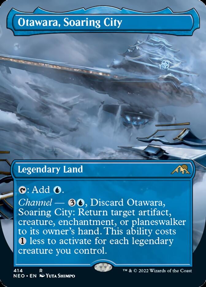 Otawara, Soaring City (Borderless Alternate Art) [Kamigawa: Neon Dynasty] MTG Single Magic: The Gathering  | Multizone: Comics And Games